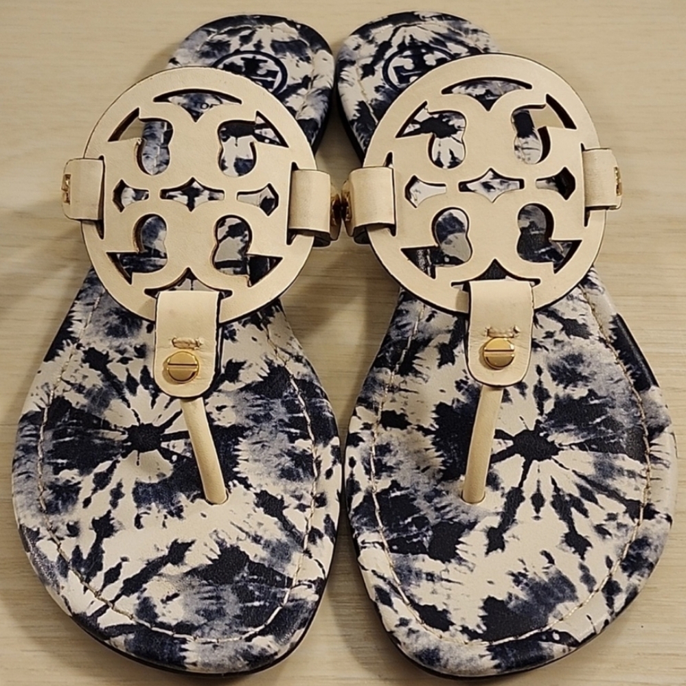 ●RARE●Like NEW● Tory Burch Tie Dye Miller in Ivory(White)